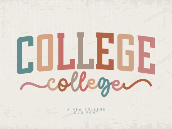 College Duo: A Dual-Style Font for Bold, Sporty Branding
