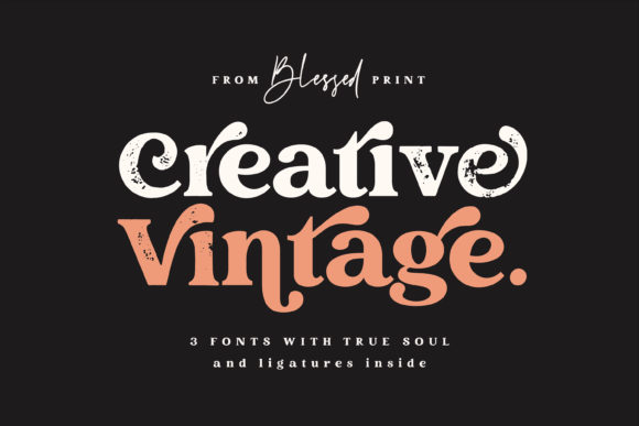 Creative Vintage: A Bold Duo Font for Authentic Projects