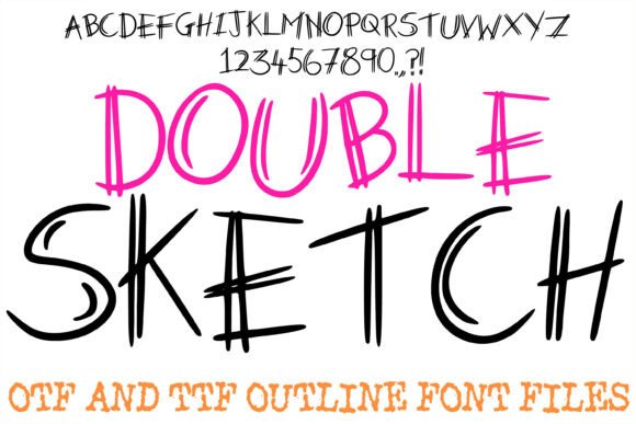 Double Sketch: The Artistic Display Font for Modern Design