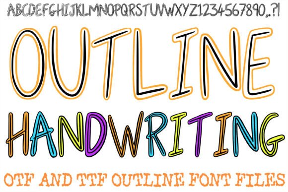 Outline Handwriting: A Modern Font for Authentic Branding