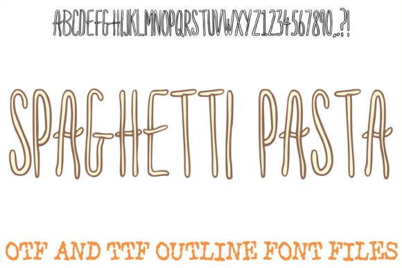 Spaghetti Pasta: The Font That Brings Comfort to Your Kitchen